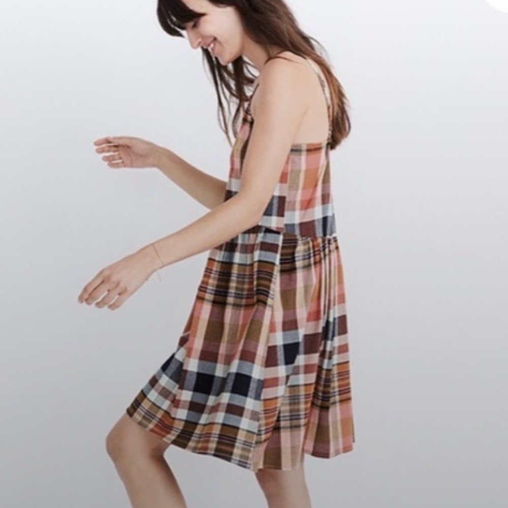 Madewell Multicolor Plaid sun Dress bnwt - Picture 3 of 4
